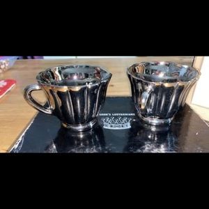 Queen’s Luster tea cups.  Set of two.